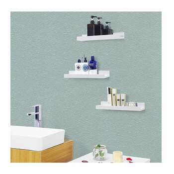 Σετ Επιτοίχια Ξύλινα Ράφια 38 x 10 x 5 cm 3 τμχ Songmics LWS38WT