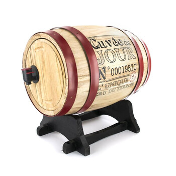 Διανεμητής Κρασιού σε Σχήμα Βαρελιού με Βάση 5 Lt Χρώματος Κόκκινο Cook Concept KV7166 KV7166-Red