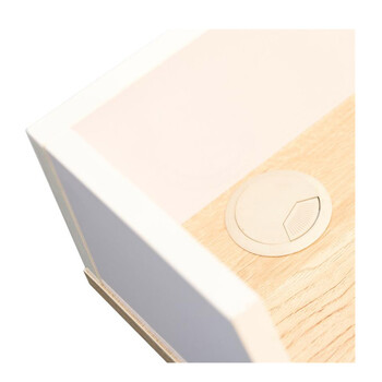 Μεταλλικό Γραφείο με Ξύλινη Επιφάνεια 90 x 50 x 84 cm Χρώματος Λευκό Home Deco Factory HD6423