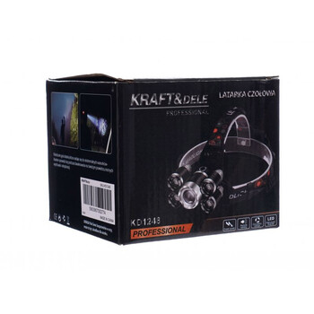 Επαναφορτιζόμενος Φακός Κεφαλής LED T6 Kraft&Dele KD-1248