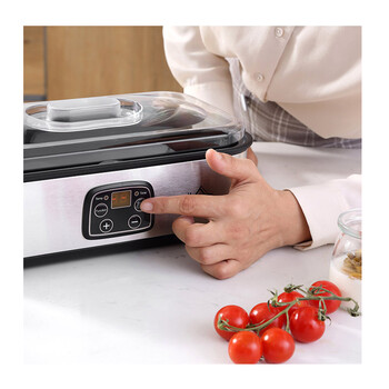 Ψηφιακός Παρασκευαστής Γιαουρτιού με 8 Γυάλινα Βάζα 30 W HOMCOM 800-089V90