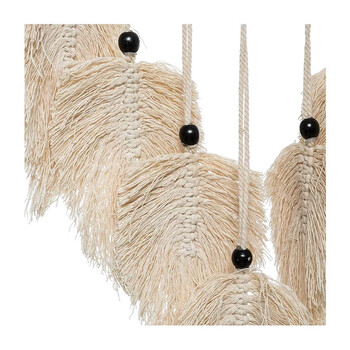 Κρεμαστό Ξύλινο Διακοσμητικό Macrame με Φτερά Σαφάρι 45 x 1.5 x 68 cm Atmosphera 173891