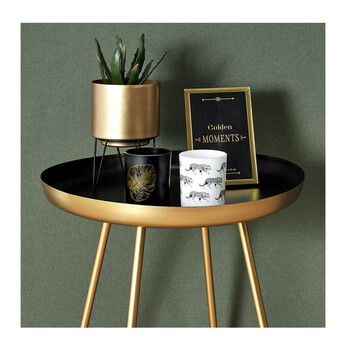 Σετ Στρογγυλά Κασπώ με Μεταλλικές Βάσεις 13 x 13 x 22.5 cm 2 τμχ Home Deco Factory HD4959