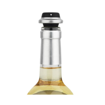 Σετ Χειροκίνητη Αντλία Αέρος Κρασιού από Ανοξείδωτο Ατσάλι με 4 Πώματα Les Petits Champs WOM440