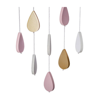 Παιδικό Ξύλινο Κρεμαστό Διακοσμητικό Σύννεφο 61.5 cm Χρώματος Ροζ Atmosphera 158584A