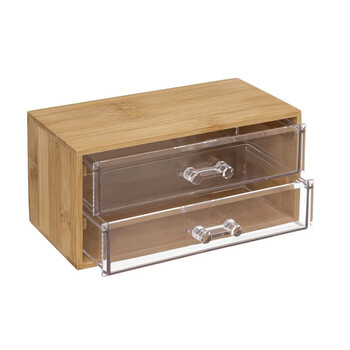 Ξύλινη Κοσμηματοθήκη - Μπιζουτιέρα από Μπαμπού με 2 Συρτάρια 19 x 9.6 x 11 cm 5Five Simply Smart 174805