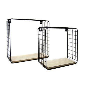 Σετ Επιτοίχια Μεταλλικά Ράφια 30 x 10 x 30 cm 2 τμχ Bakaji 8052877978663