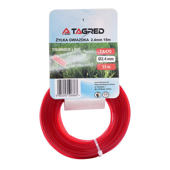 Νήμα Μεσινέζας Θαμνοκοπτικού 2.4 mm x 15 m TAGRED TA470