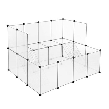 Κλουβί - Πάρκο Εκπαίδευσης Κατοικίδιου με 28 Πάνελ 143 x 108 x 92 cm Songmics LPC004W01