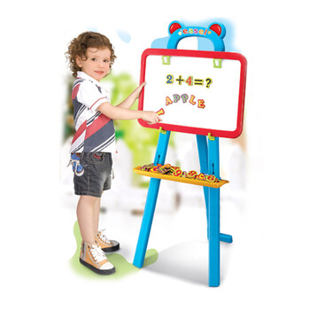 Παιδικός Μαγνητικός Πίνακας / Μαυροπίνακας με Τρίποδο και Αξεσουάρ Χρώματος Μπλε Bakaji 8050534663310