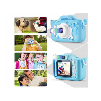Παιδική Ψηφιακή Φωτογραφική Μηχανή Μονόκερος 20MP X5 Χρώματος Μπλε SPM 5908222224738