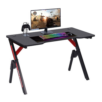 Μεταλλικό Γραφείο Gaming με Ξύλινη Επιφάνεια 120 x 60 x 73 cm Bakaji 8055205795376