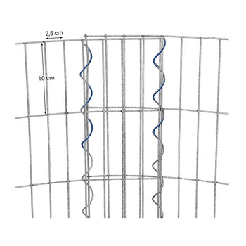 Στρογγυλό Συρματοκιβώτιο Υπερυψωμένη Γλάστρα από Γαλβανισμένο Ατσάλι 90 x 80 cm Songmics GGB879