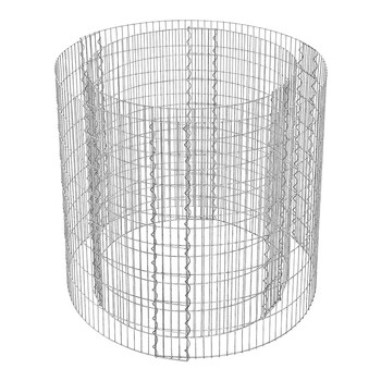 Στρογγυλό Συρματοκιβώτιο Υπερυψωμένη Γλάστρα από Γαλβανισμένο Ατσάλι 90 x 80 cm Songmics GGB879