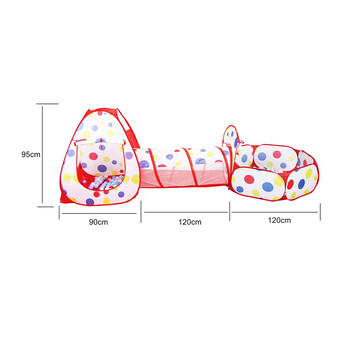 Σετ Pop Up Παιδική Σκηνή με Παιδότοπο και Τούνελ Bakaji 8054143007923