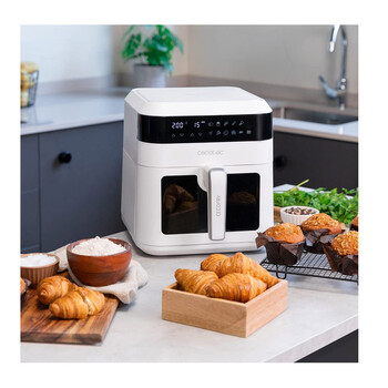Ψηφιακή Φριτέζα Αέρος Χωρίς Λάδι 6 Lt 1300 W Χρώματος Λευκό Cecofry Experience Window 6000 Cecotec CEC-04998