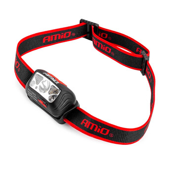 Επαναφορτιζόμενος Φακός Κεφαλής LED XPE+2LED+2SMD 180FLUX 1200mAh LH03 AMiO 02825