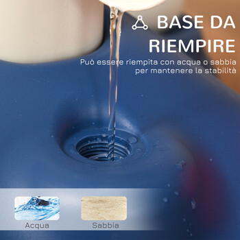 Παιδικό στεφάνι μπάσκετ HOMCOM Game 2 σε 1 με ρυθμιζόμενο ύψος και σετ γκολφ Et? 2-5 ετών - Λευκό / Μπλε 331-016