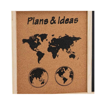 Πίνακας Ανακοινώσεων Μαυροπίνακας - Φελλού 2 σε 1 55 x 35 cm Bakaji 02815234