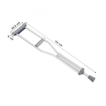 Πατερίτσες Αλουμινίου με Ρυθμιζόμενο Ύψος 112.5 - 140 cm 2 τμχ MWS19693