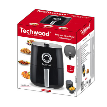 Φριτέζα Αέρος με Αποσπώμενο Κάδο 4 Lt 1300 W Techwood TFR-456SH