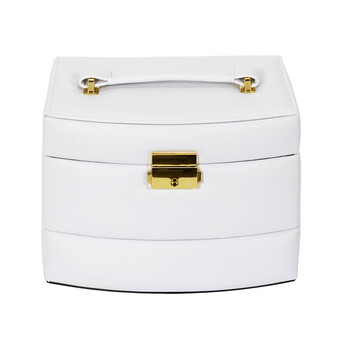 Κοσμηματοθήκη - Μπιζουτιέρα 18 x 11.5 x 14.5 cm Χρώματος Λευκό Home Deco Factory HD2315 HD2315-White