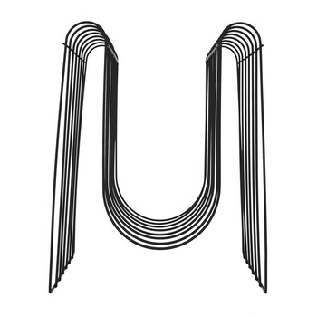 Μεταλλική Θήκη Περιοδικών 32 x 33 x 26 cm Χρώματος Μαύρο Home Deco Factory HD2286