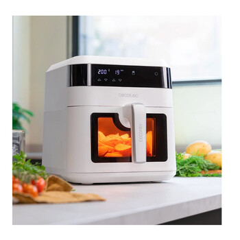 Ψηφιακή Φριτέζα Αέρος Χωρίς Λάδι 6 Lt 1300 W Χρώματος Λευκό Cecofry Experience Window 6000 Cecotec CEC-04998