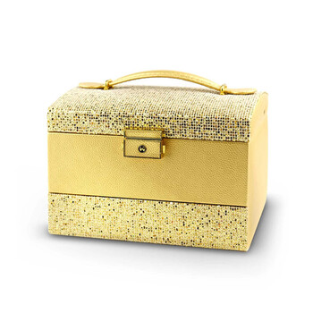 Κοσμηματοθήκη - Μπιζουτιέρα 17.5 x 13.7 x 12.5 cm Χρώματος Χρυσό Massido MS-705-Gold