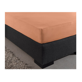 Υπέρδιπλο Σεντόνι με Λάστιχο 100% Βαμβάκι 160 x 200 x 30 cm Χρώματος Πορτοκαλί Dreamhouse 8720578051793