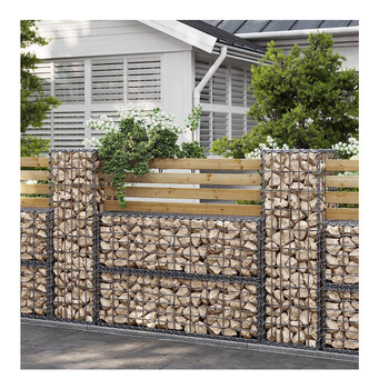 Ορθογώνιο Γαλβανιζέ Συρματοκιβώτιο για Περίφραξη Κήπου 100 x 30 x 30 cm Songmics GGB133