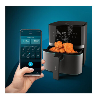 Ψηφιακή Φριτέζα Αέρος 5.5 Lt 1700 W Cecofry Full InoxBlack 5500 Connected Pack Cecotec CEC-03319