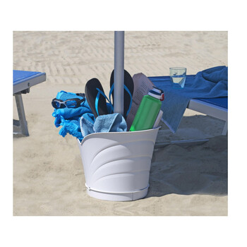 Σετ Πλαστικές Ημικυκλικές Κρεμαστές Γλάστρες 5 Lt 34.5 x 19 x 30 cm 4 τμχ Λευκό Tulipano Bama 30516