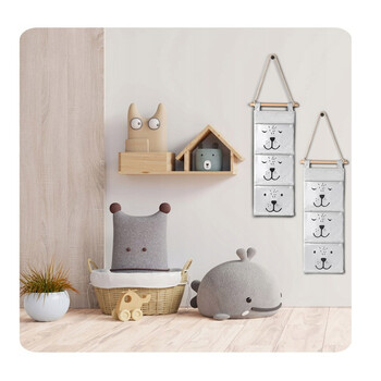 Κρεμαστή Υφασμάτινη Θήκη Αποθήκευσης 20 x 80 cm Nukido NK-403-Grey