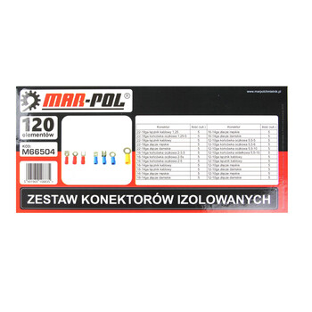 Σετ Ακροδέκτες Καλωδίων με Μόνωση σε Κασετίνα 120 τμχ MAR-POL M66504