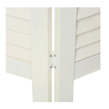 Ξύλινο Διακοσμητικό Παραβάν 120 x 2 x 170 cm Χρώματος Λευκό Atmosphera 109624A