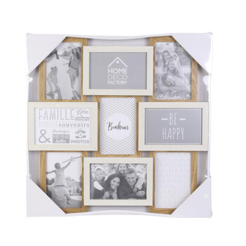 Ξύλινη Κορνίζα 9 Θέσεων 44.5 x 3 x 44 cm Home Deco Factory HD4212