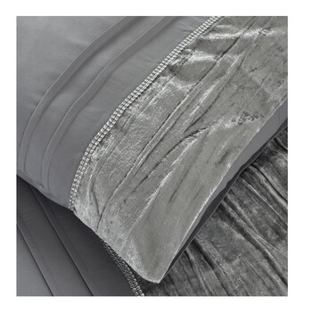 Σετ Υπέρδιπλη Παπλωματοθήκη με Μαξιλαροθήκες 100% Microfiber 240 x 220 cm Dark Grey Tokyo Sleeptime 8720578063062