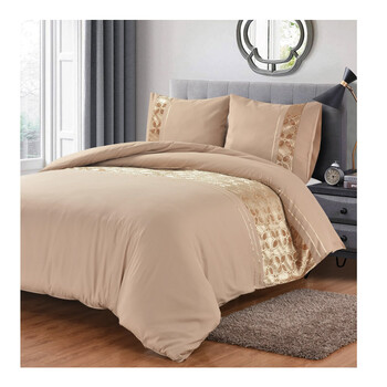 Σετ Υπέρδιπλη Παπλωματοθήκη με Μαξιλαροθήκες 100% Microfiber 240 x 220 cm Taupe Jakarta Sleeptime 8720578063031