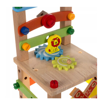 Ξύλινη Παιδική Εκπαιδευτική Πολυλειτουργική Καρέκλα 29 x 17 x 17 cm Kruzzel 22506