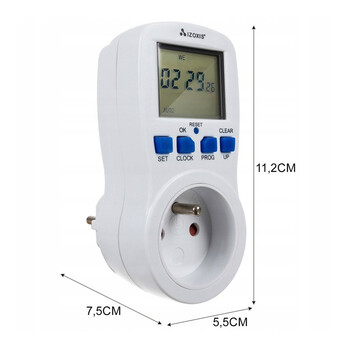 Ψηφιακός Χρονοδιακόπτης Πρίζας 16A Izoxis 19923