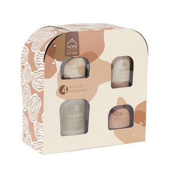 Σετ Αρωματικά Κεριά 4 τμχ Home Deco Factory BO0039