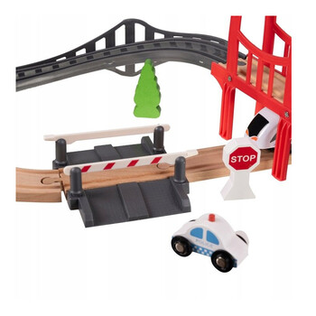 Σετ Ξύλινος Σιδηρόδρομος 3.2 m 37 τμχ Kruzzel 22646