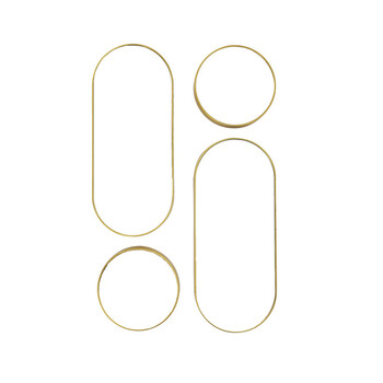 Σετ Καθρέπτες Τοίχου με Πλαστικό Πλαίσιο 71 x 30 cm 4 τμχ Home Deco Factory HD0110