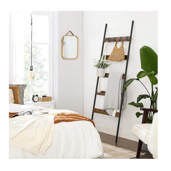 Μεταλλική Κρεμάστρα - Σκάλα Τοίχου 65 x 178 cm VASAGLE LLS011B01