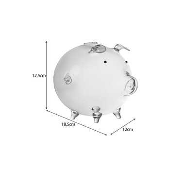 Γυάλινος Κουμπαράς Γουρουνάκι 12.5 x 18.5 x 12 cm Ruhhy 22588