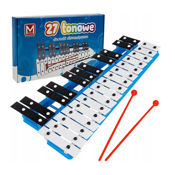 Παιδικό Ξυλόφωνο με 27 Μεταλλικές Πλάκες 36 x 22 x 3.5 cm Kruzzel 23608