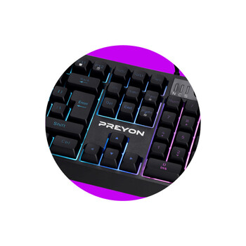 Ενσύρματο Πληκτρολόγιο Μεμβράνης USB με RGB Φωτισμό US Long Claw Alpha Preyon PLCA104B