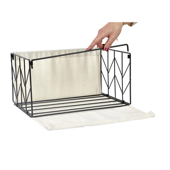 Πτυσσόμενο Μεταλλικό Ορθογώνιο Καλάθι 38 x 22 x 28 cm Home Deco Factory HD0124