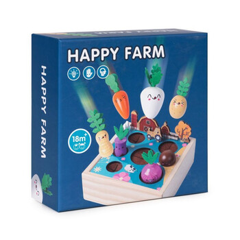 Ξύλινο Παιχνίδι Λαχανόκηπος Τελάρο με 7 Λαχανικά 17 x 17 x 6.2 cm Ecotoys ME513